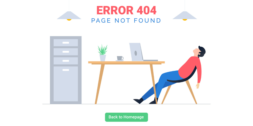 Lỗi 404 Page Not Found cũng thực hiện tăng tỷ trọng bay trang