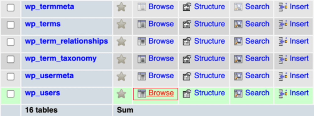 chọn database