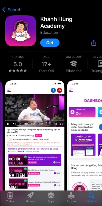 Thiết kế website bán khoá học