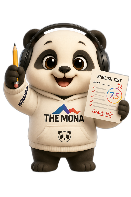 Gấu Luyện Thi MONA, mascot hệ thống thi thử IELTS cho trung tâm
