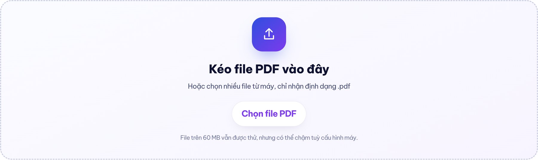 Kéo PDF vào tool chuyển Word