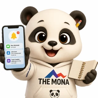 Gấu MONA cầm hồ sơ giấy cần OCR