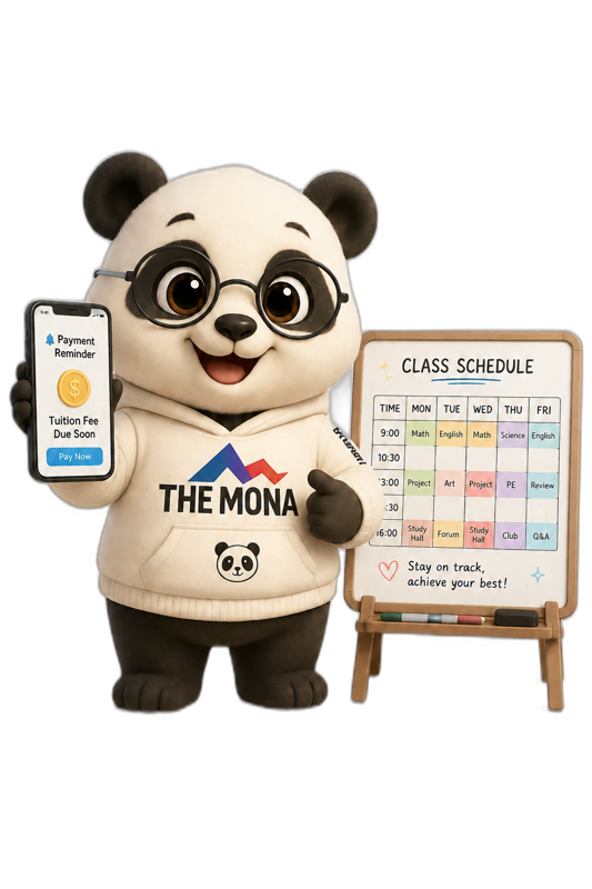 Gấu Trợ Giảng MONA, LMS cho giảng viên với nhắc học phí qua Zalo
