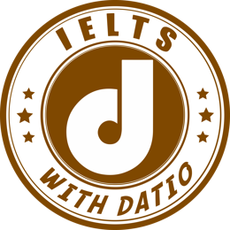 Logo IELTS with Datio, đơn vị đã làm hệ thống học với MONA