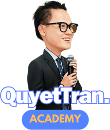 Logo Quyết Trần Academy, đơn vị đã làm hệ thống học với MONA