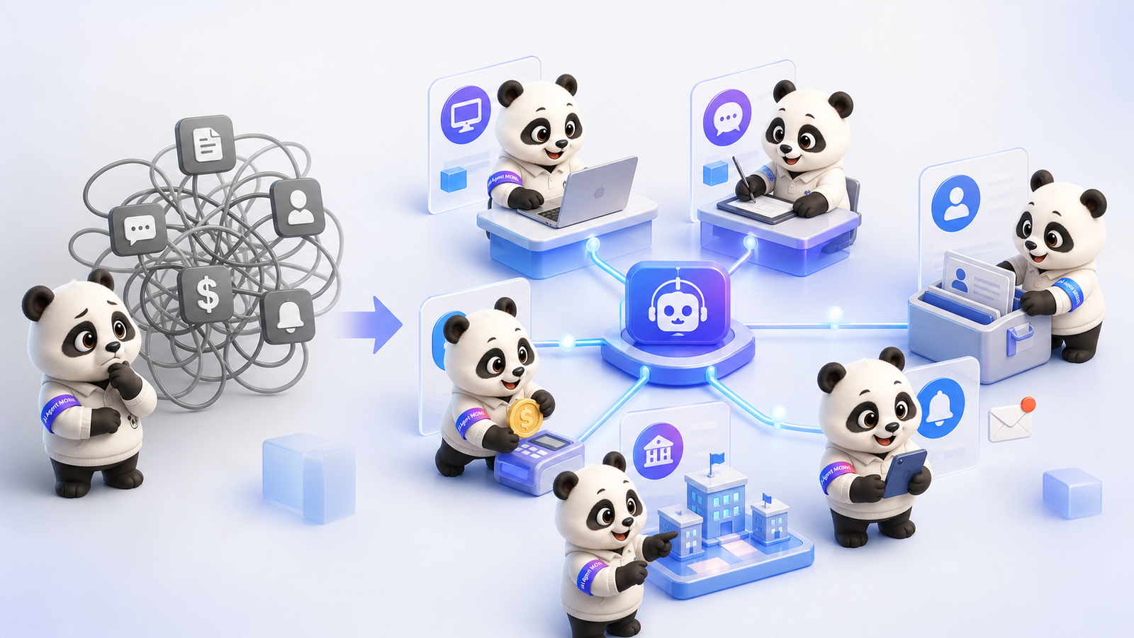 Đội gấu MONA nối sáu luồng nghiệp vụ trong MONA LMS cho trung tâm ngoại ngữ