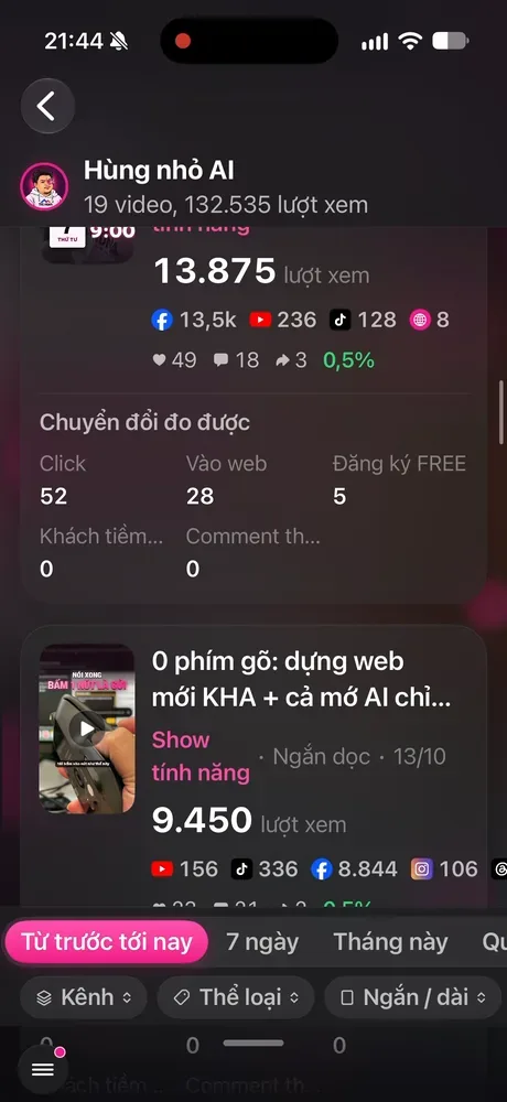 Màn Tăng trưởng trong app KHA AI 2027