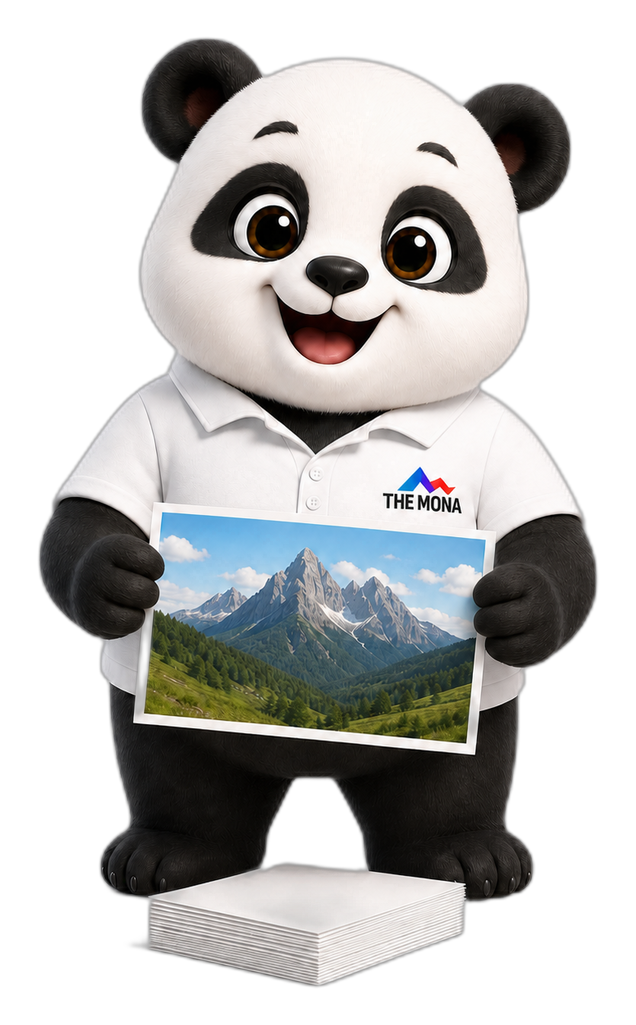 Gấu MONA cầm ảnh vừa tách từ PDF trên điện thoại