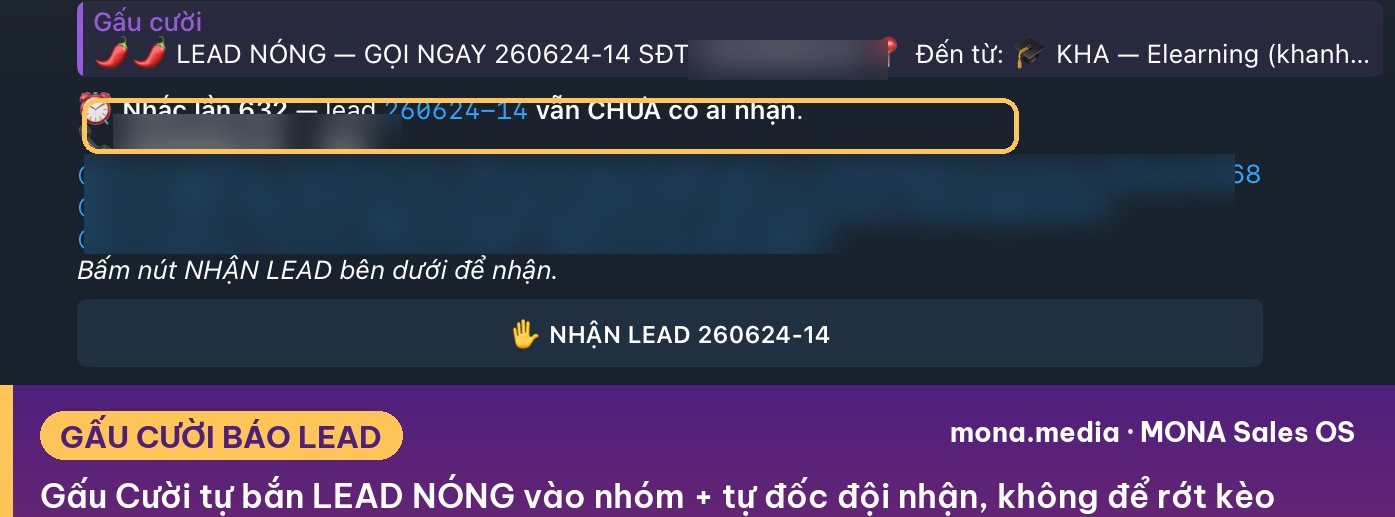 Gấu Cười tự báo lead nóng