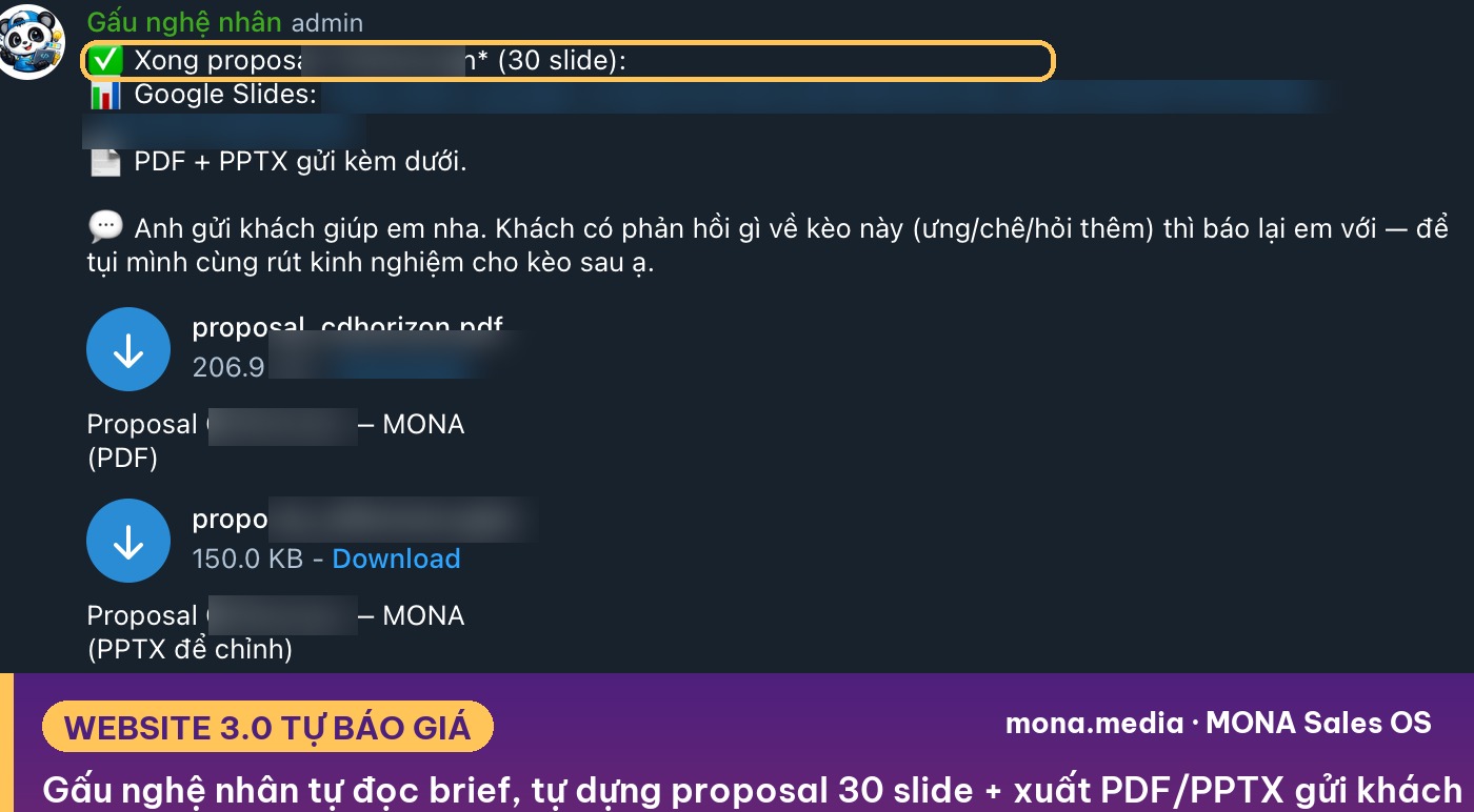 Tự dựng proposal PDF PPTX