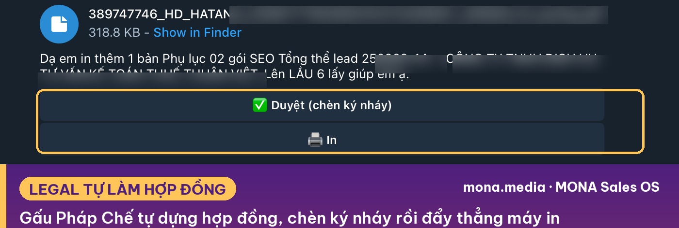 Gấu Pháp Chế tự dựng hợp đồng