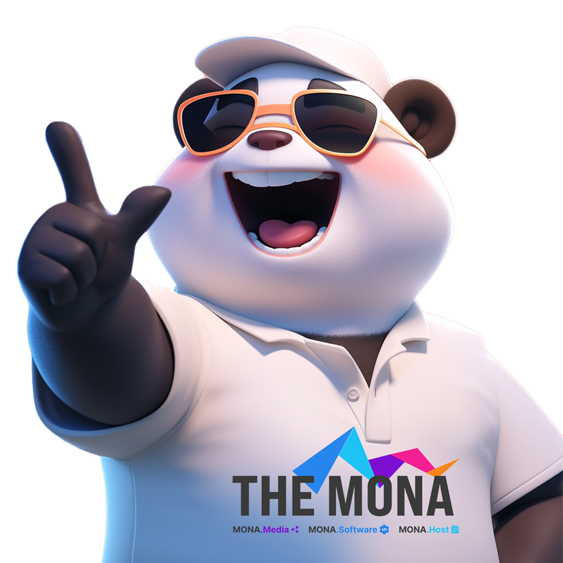 Linh vật gấu MONA cầm bảng mời anh chị gọi tổng đài dựng hệ thống mã QR động