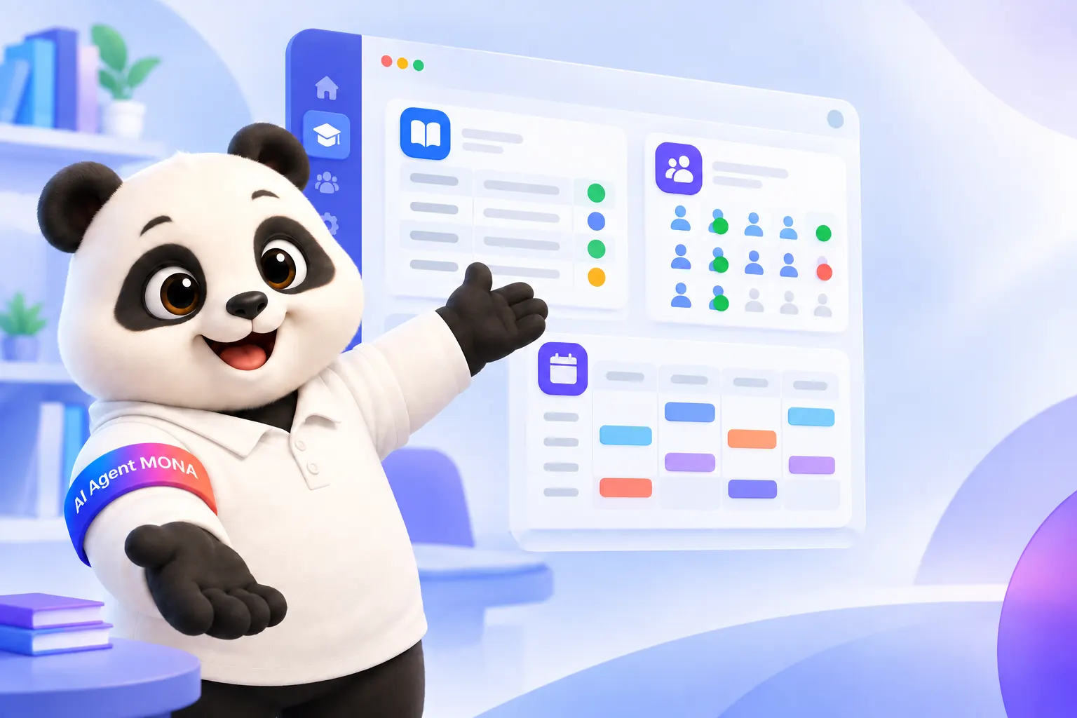 Gấu MONA giới thiệu phần mềm quản lý trường học có sổ điểm, điểm danh và lịch