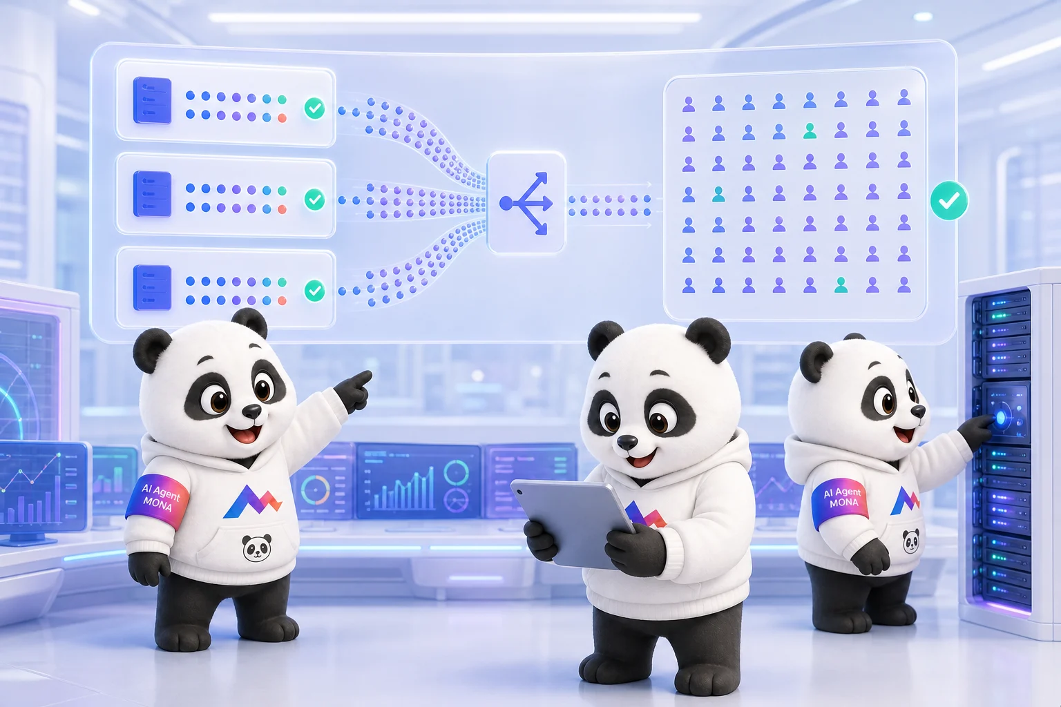 Đội gấu MONA theo dõi luồng tải của kỳ thi online đông học viên