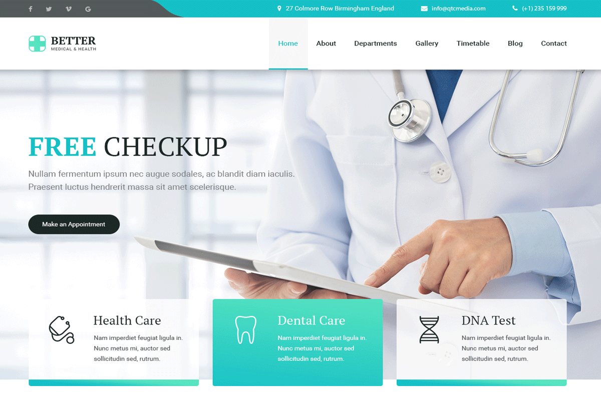 thiết kế website phòng khám nha khoa