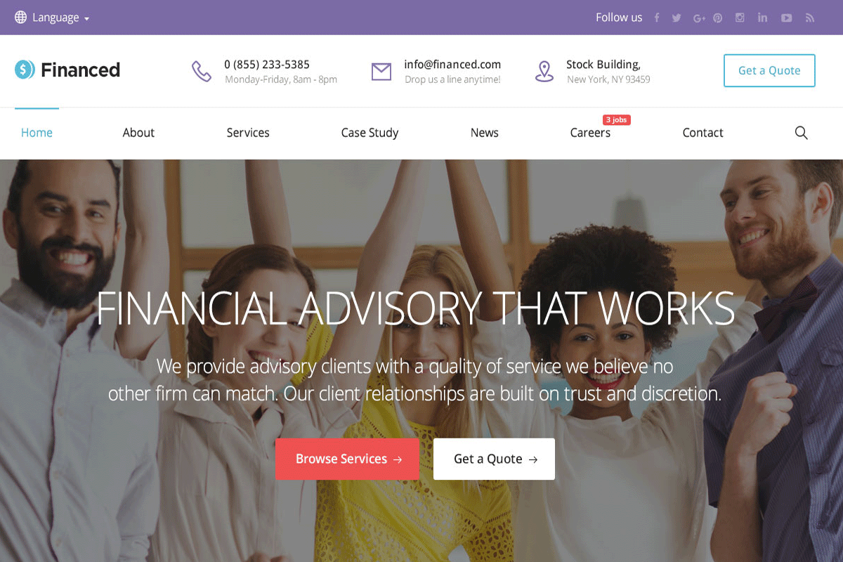 thiết kế website công tài chính, kế toán