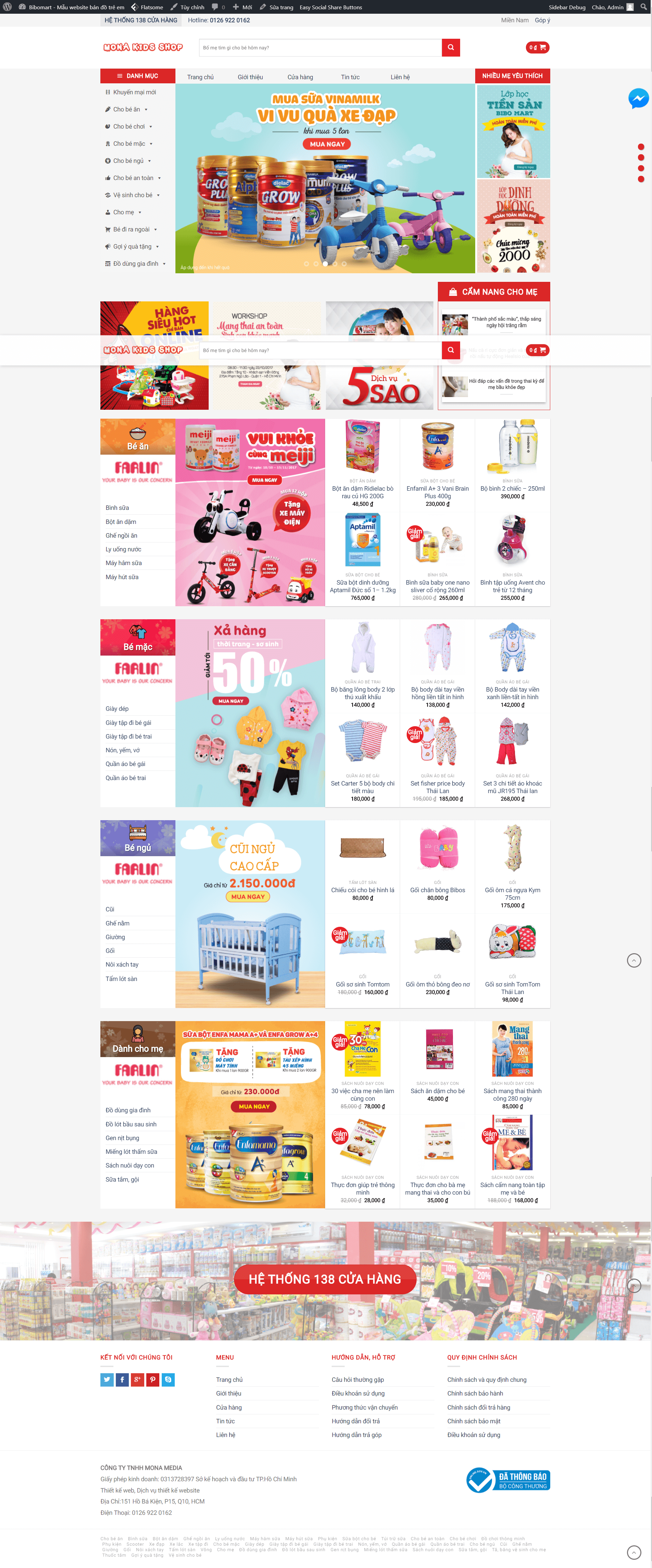 Mẫu website bán đồ trẻ em