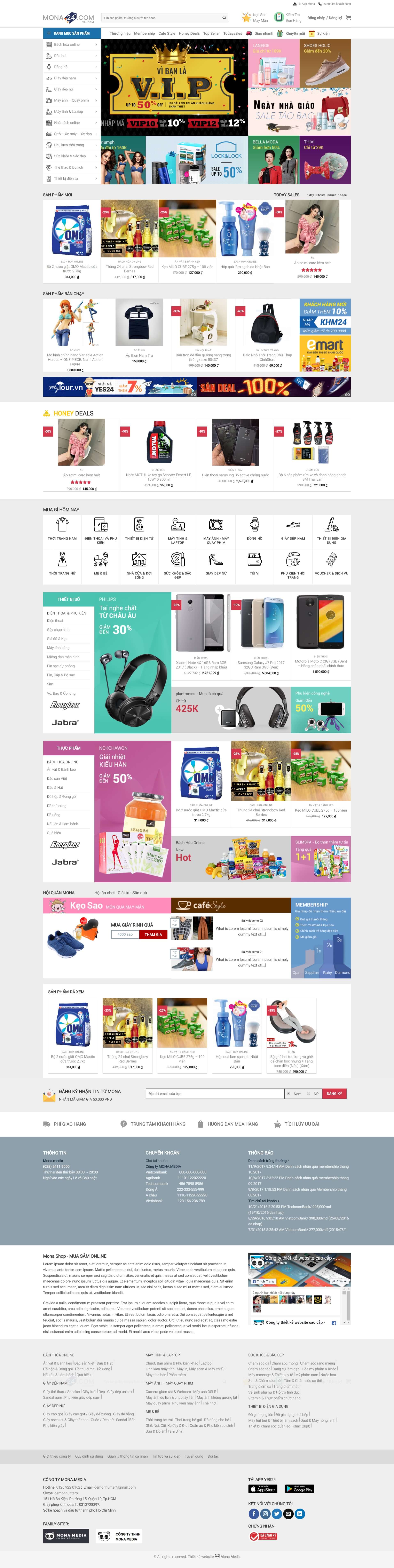 Mẫu Website Bán Hàng Siêu Thị