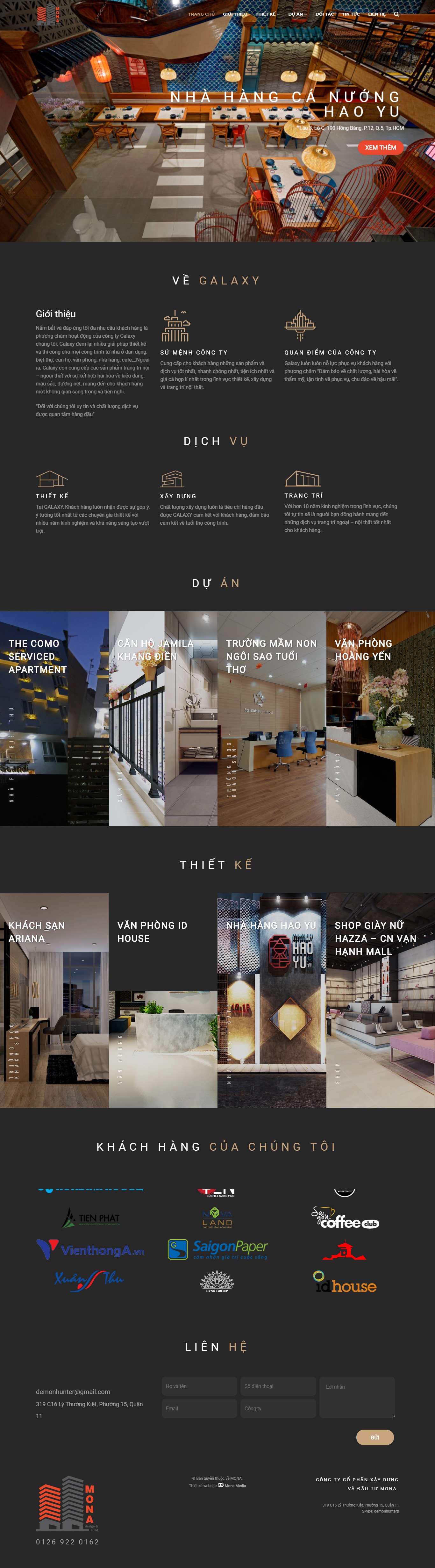 Mẫu website thiết kế nội thất phù hợp với mọi doanh nghiệp kinh doanh nội thất