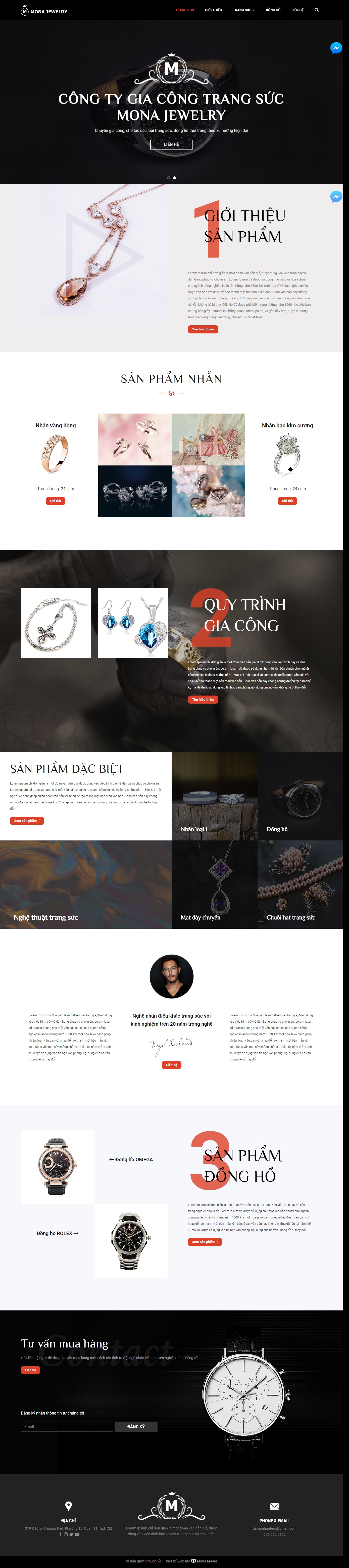 Mẫu website bán trang sức cao cấp Custommade.