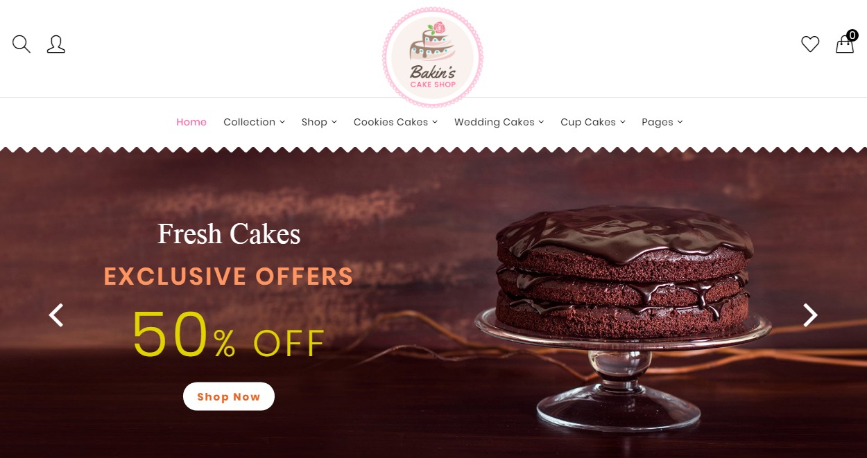 Mẫu thiết kế website cho cửa hàng kem - cửa hàng bánh