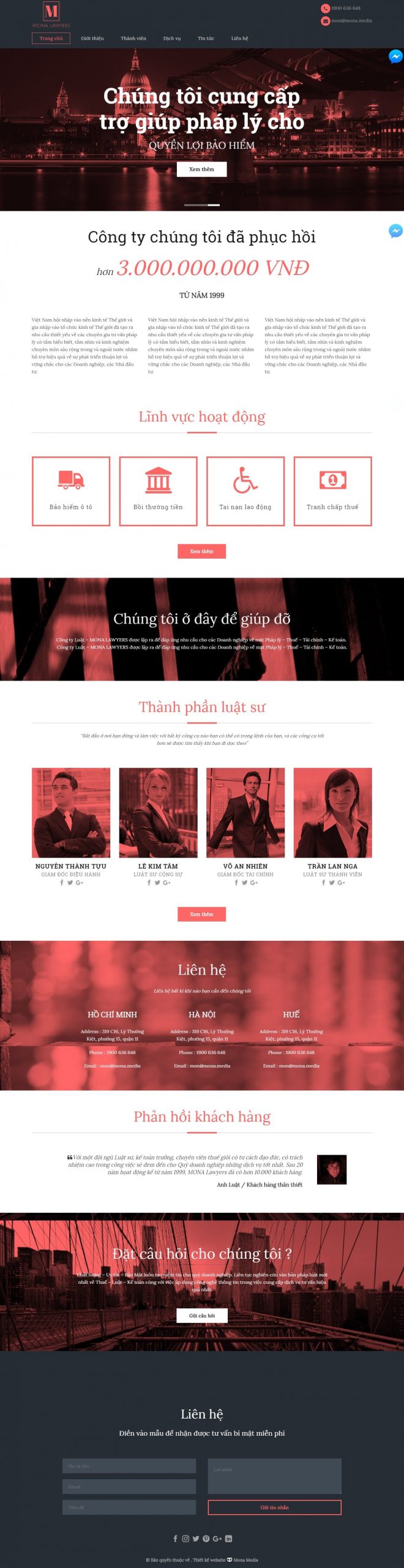Mẫu Website Dịch Vụ Luật Sư Giao Diện Chuyên Nghiệp