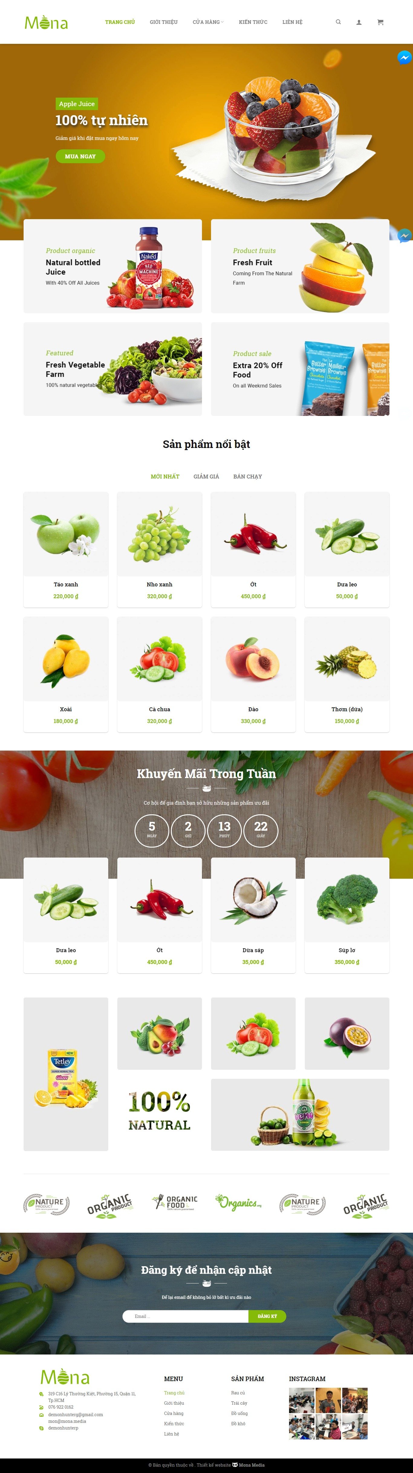 Mẫu website giống CleverFood.