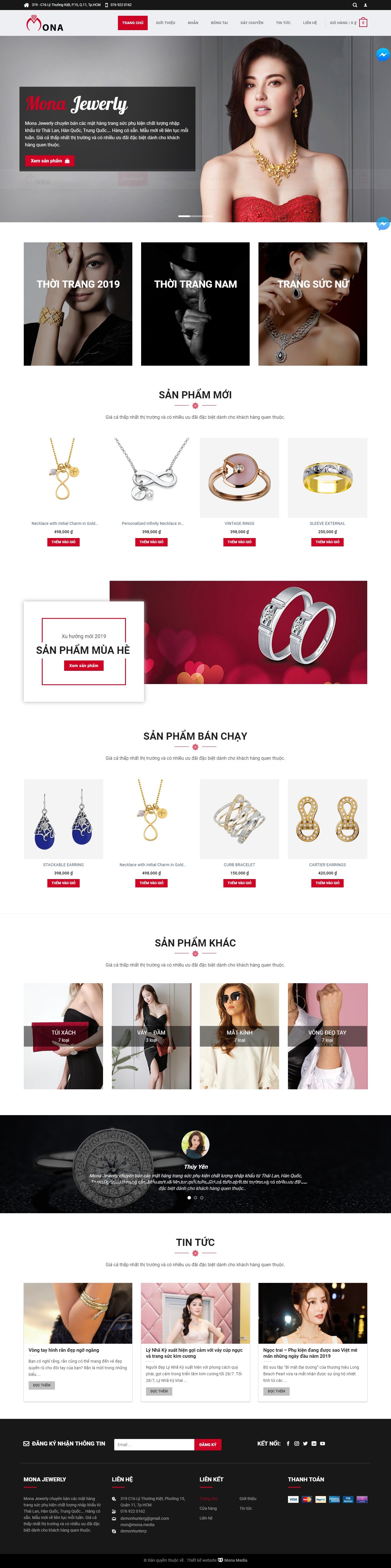 Mẫu website bán trang sức cao cấp.