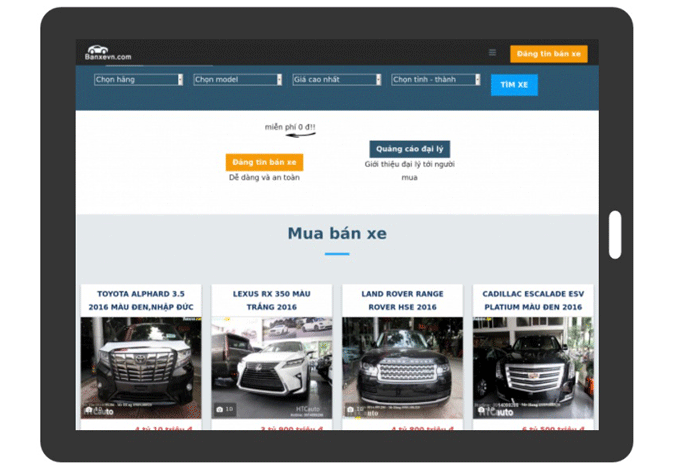 Chức năng cần có khi thiết kế website ô tô - bán xe hơi