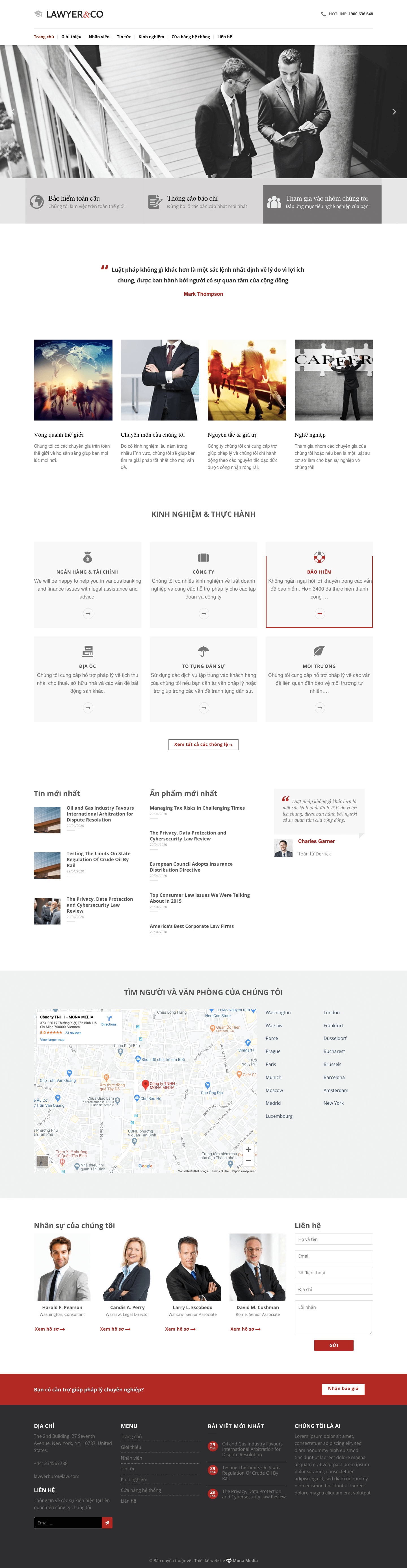 Mẫu website dịch vụ luật sư giao diện 