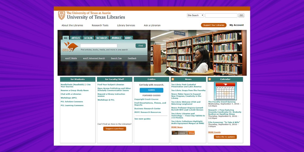 Giao diện website thư viện trực tuyến