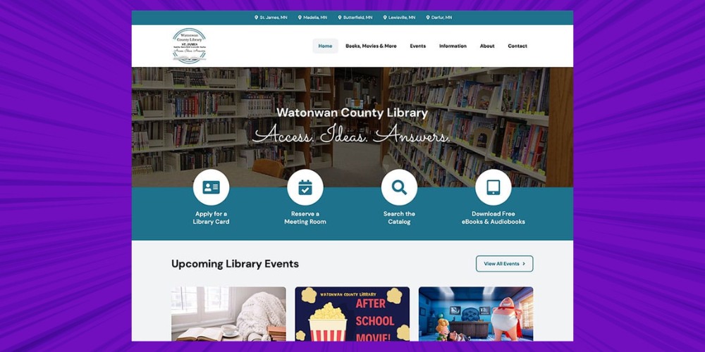 Module trang chủ website thư viện