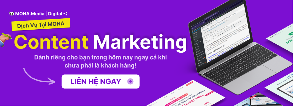 Banner dịch vụ content marketing