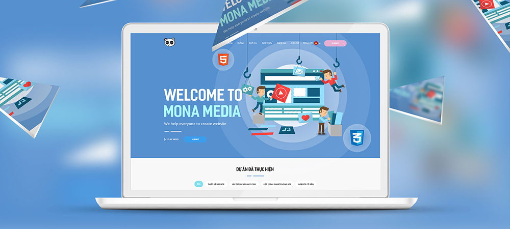 Dịch vụ thiết kế website tiệm vàng tại Mona Media