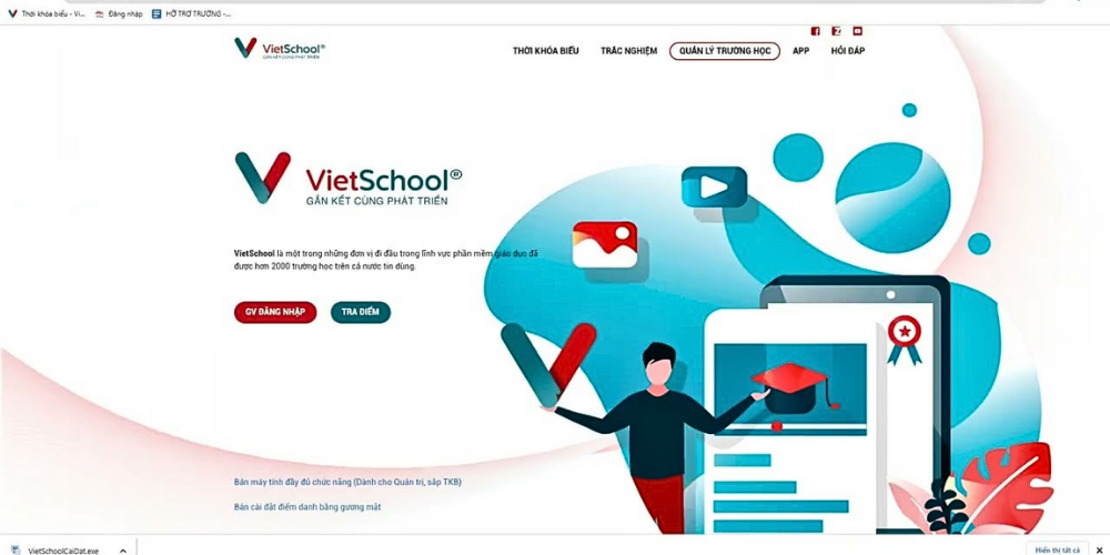 App quản lý điểm nhà trường VietSchool