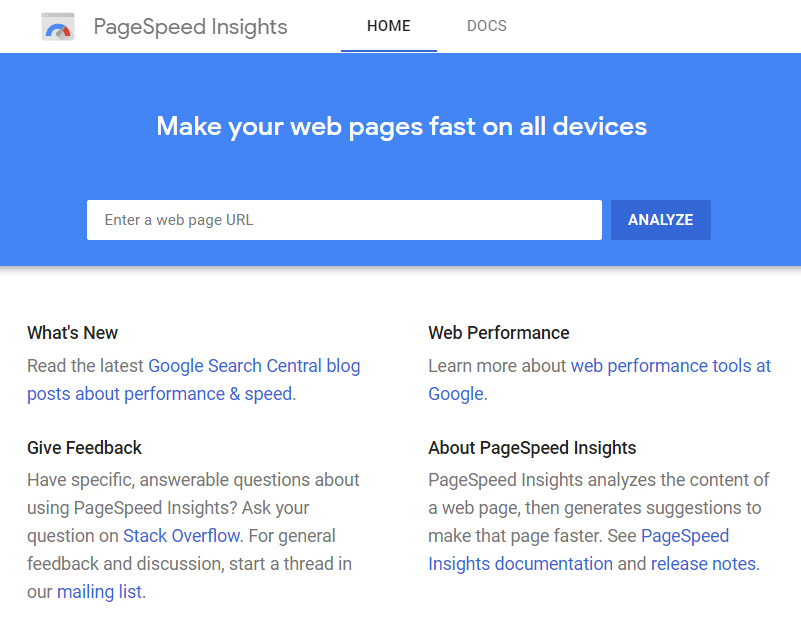 pagespeed insights 