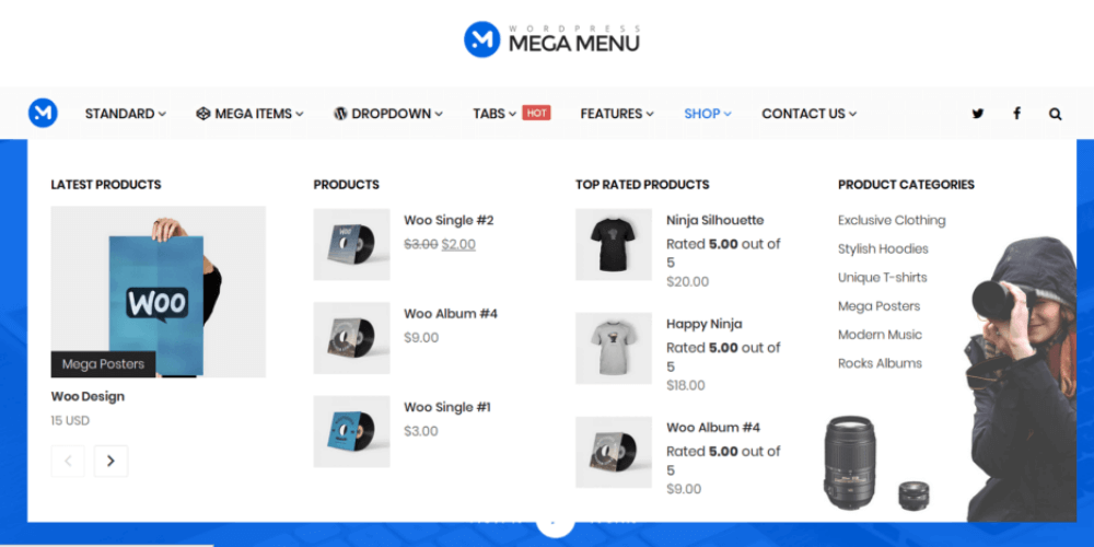 mega menu là gì