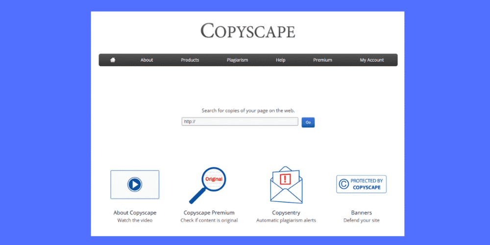 Công cụ kiểm tra unique Copyscape