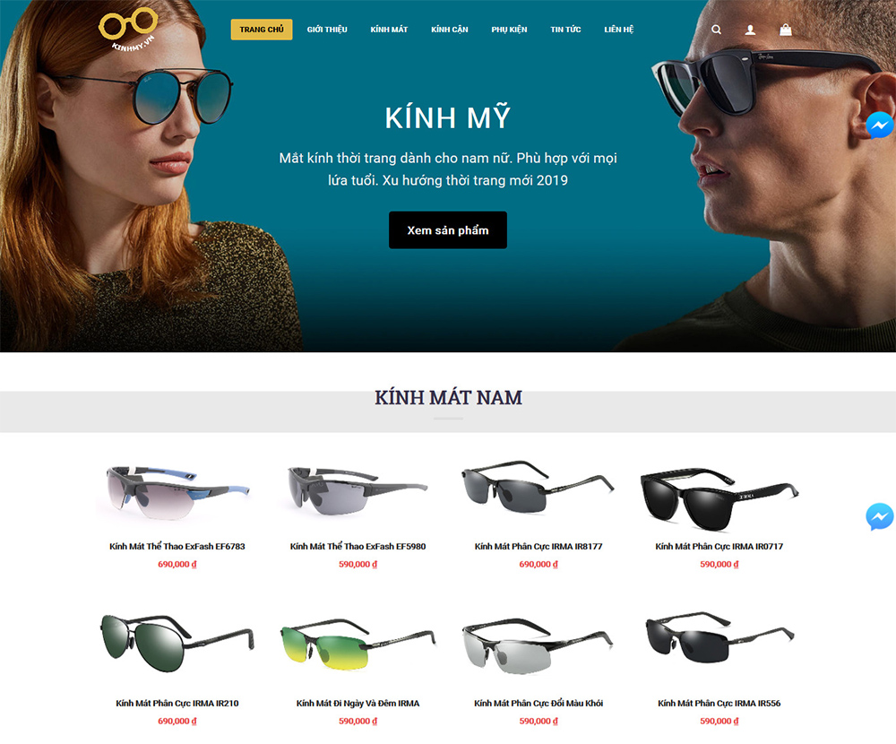 Chức năng cần thiết khi thiết kế website bán mắt kính