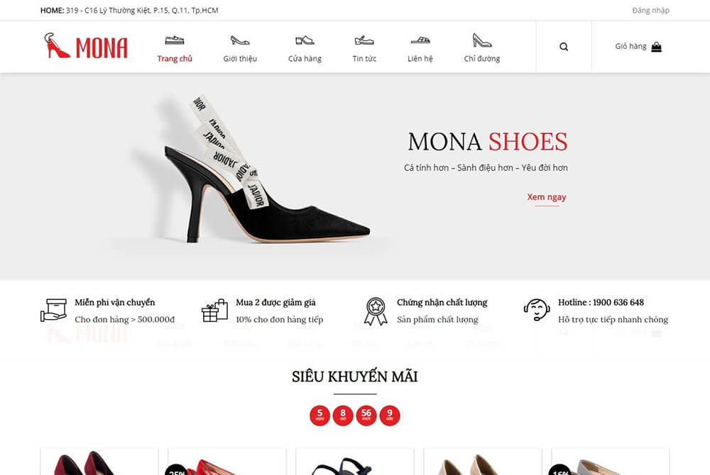 Các chức năng cơ bản cần phải có khi thiết kế website bán giày, dép, sneaker