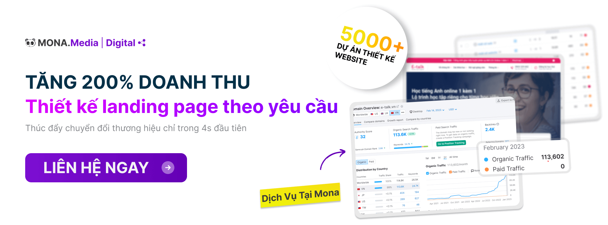 banner dịch vụ thiết kế landing page