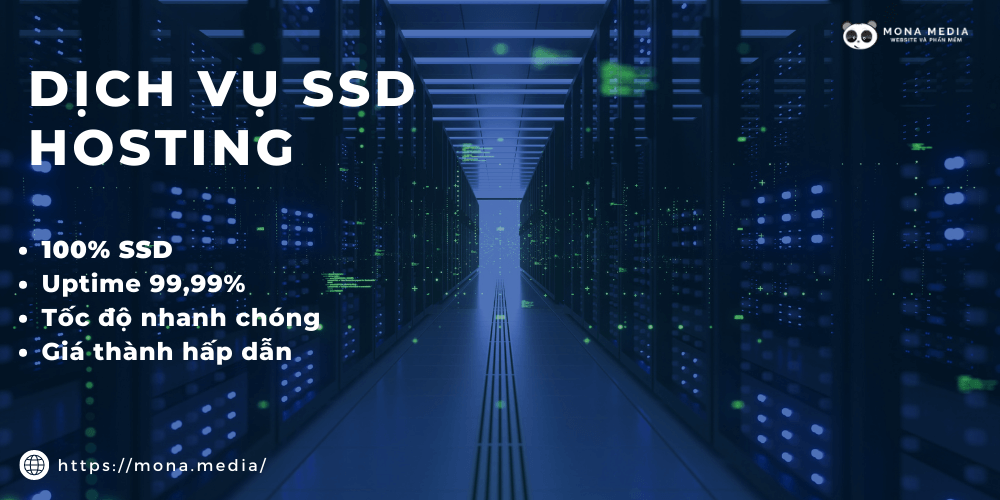 Dịch vụ thuê SSD Hosting tốc độ vượt trội, Uptime cao