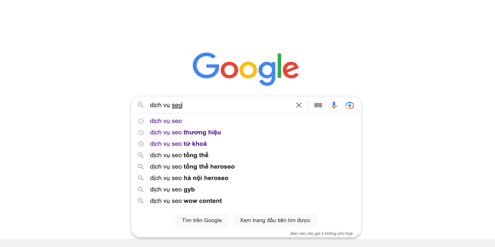 Related Search to của Google Search