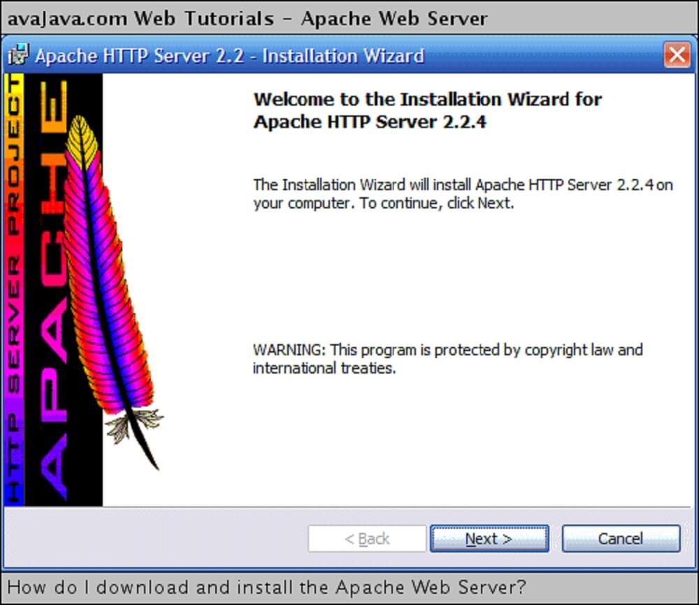 cài đặt Apache web server về máy