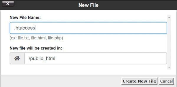 Bấm Creat New File để hoàn thành