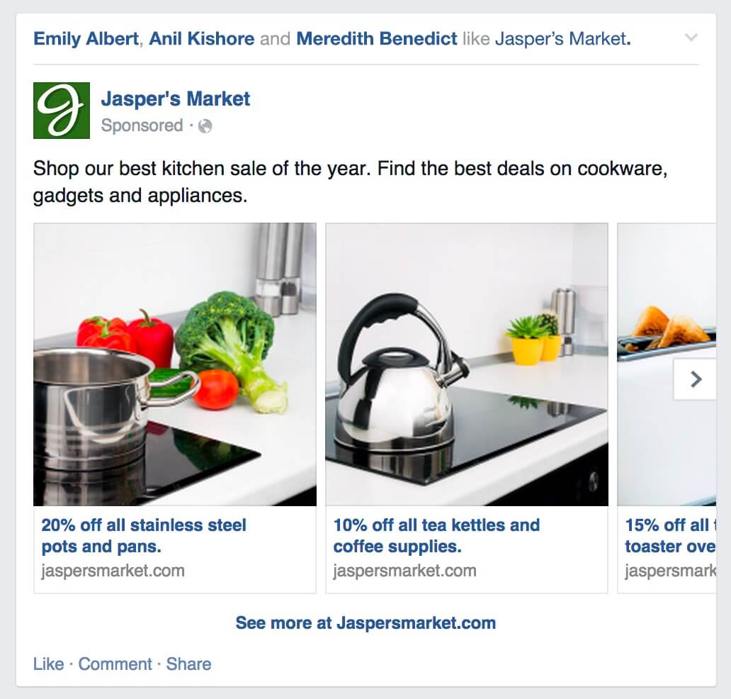 Multi Products on facebook ads