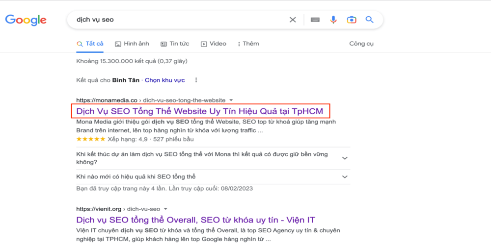 Title bài viết dịch SEO của Mona