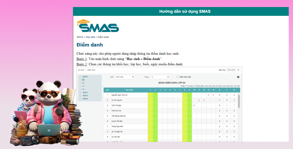Ứng dụng điểm danh trực tuyến SMAS