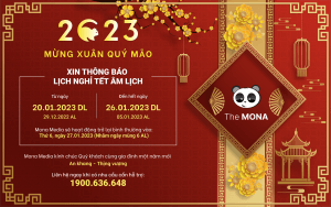 [THÔNG BÁO] Thư Chúc Tết Khách Hàng, Lịch Nghỉ Tết Nội Bộ Mona Media
