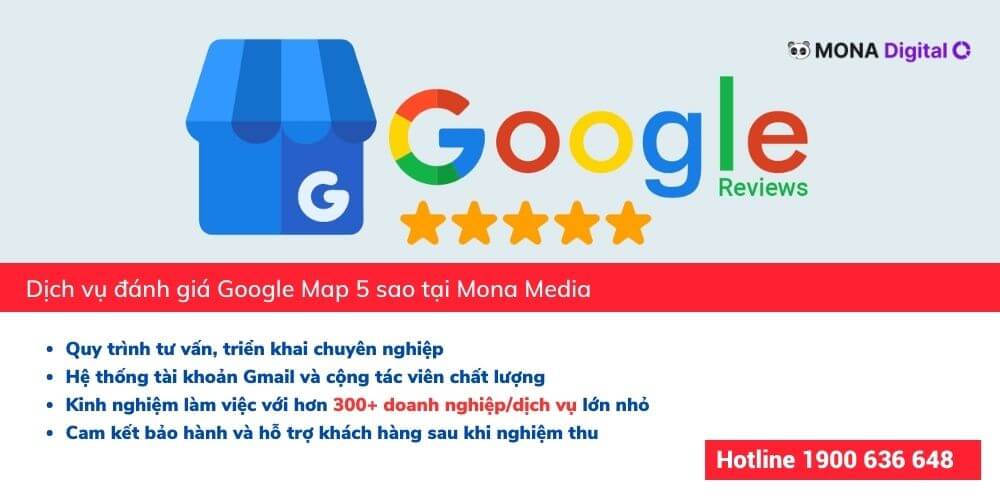 Lý do bạn nên dùng dịch vụ đánh giá Google Map 5 sao của Mona Media